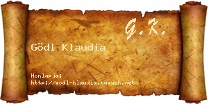 Gödl Klaudia névjegykártya
