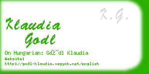 klaudia godl business card